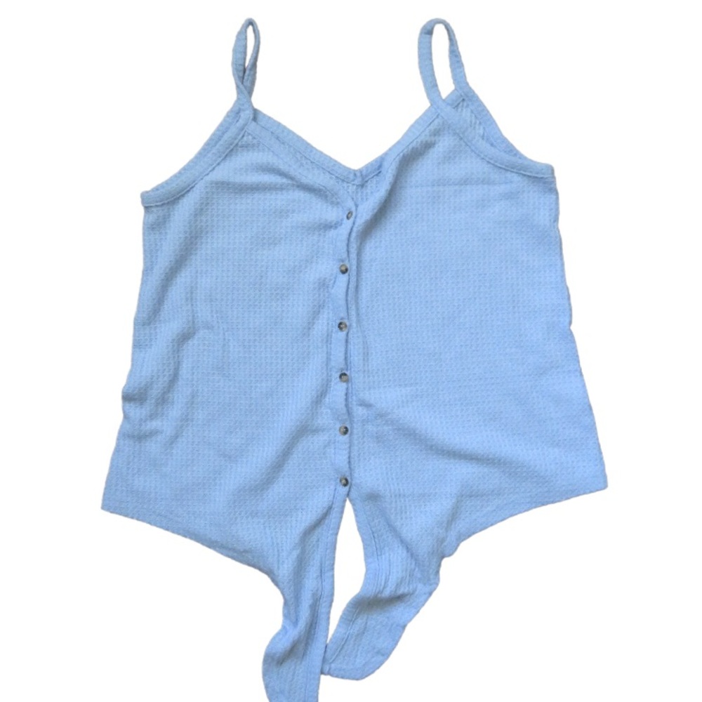 HIPPIE ROSE Blue Spaghetti Strap Tank-top Medium